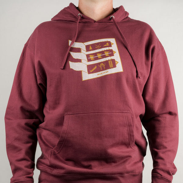 Burgundy 2025 thrasher hoodie