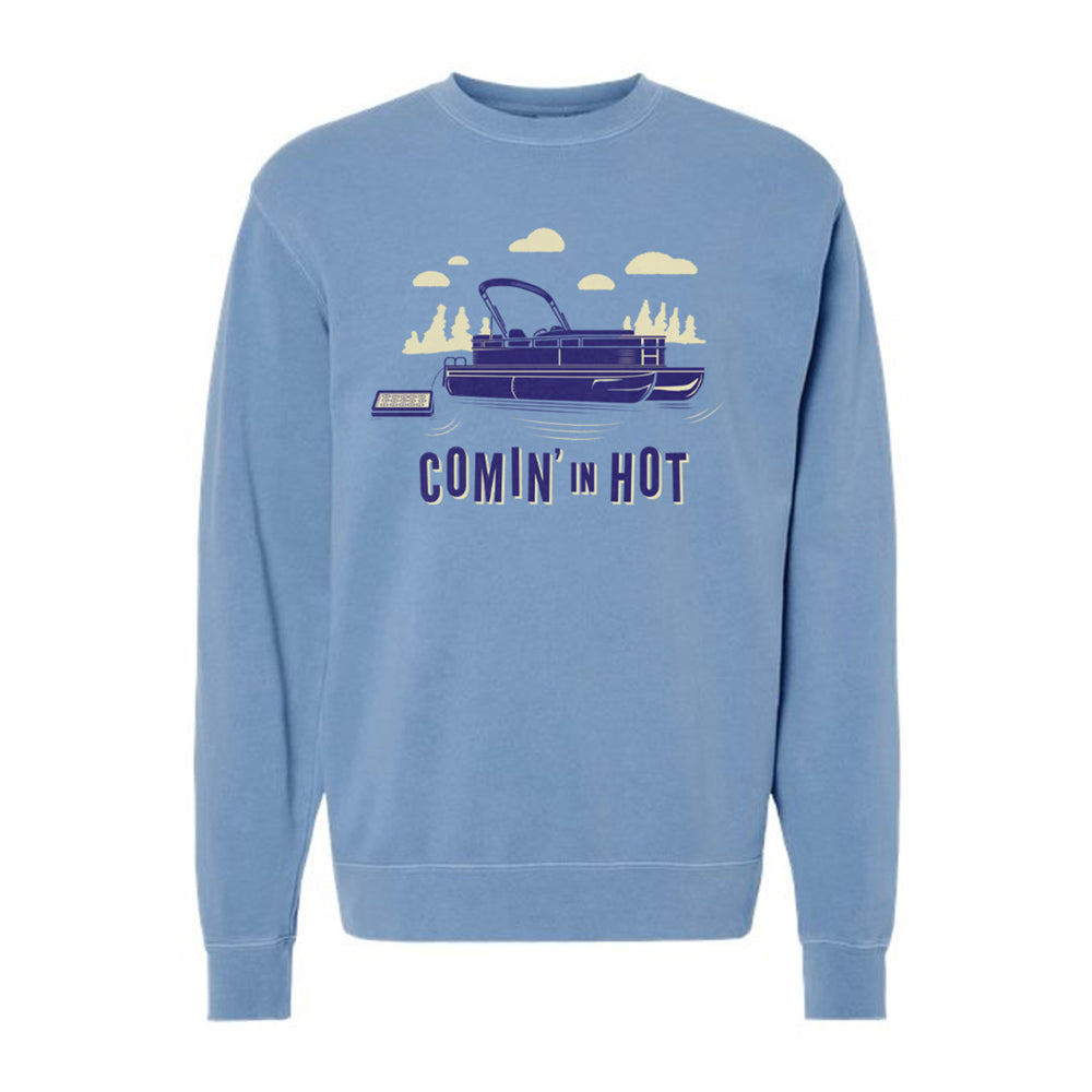 Comin' In Hot Pontoon Crewneck Sweatshirt - Northmade Co