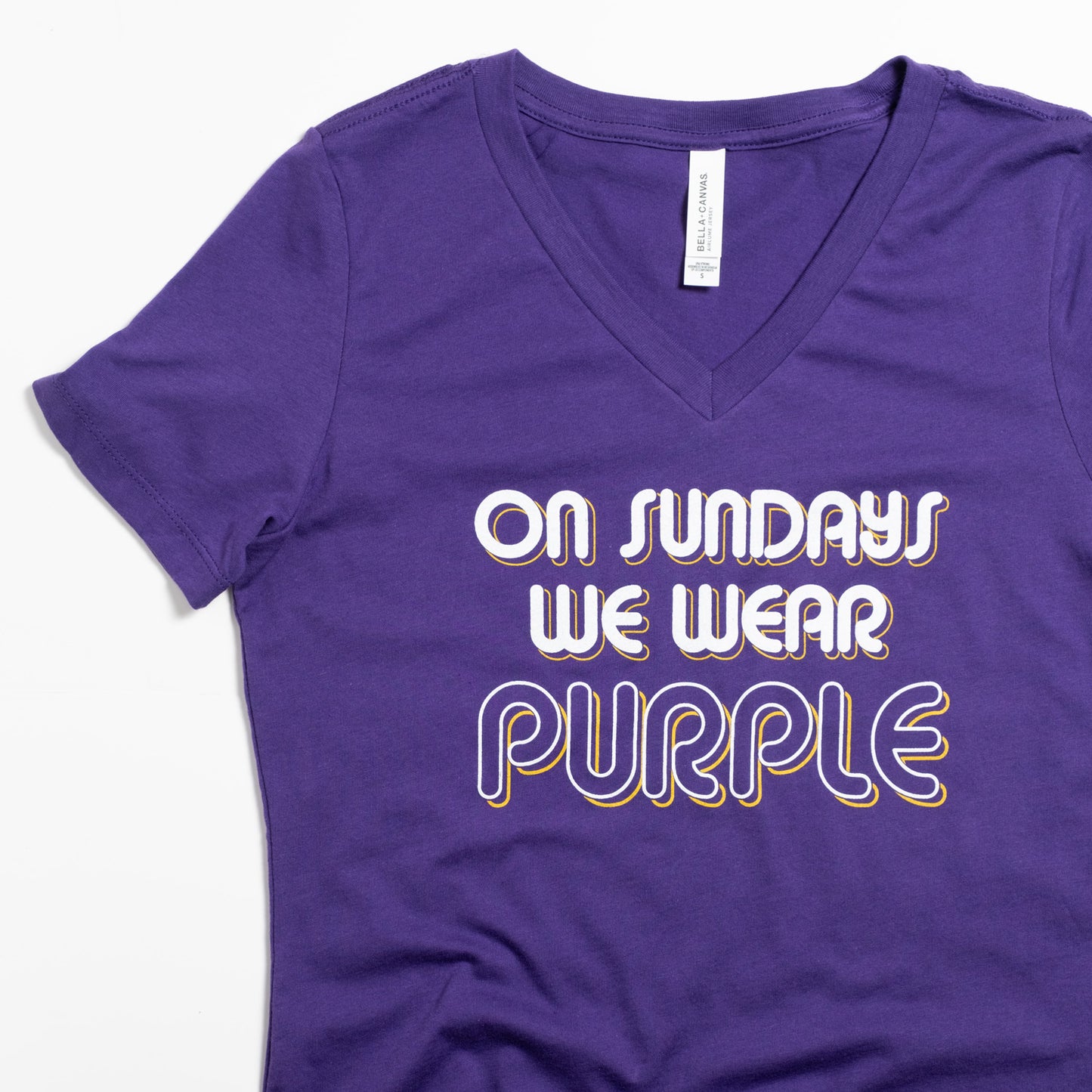 On Sundays We Wear Purple- Women's V-Neck - Northmade Co